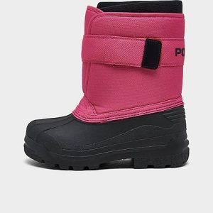 Polo Ralph Lauren Girls&apos; Little Kids&apos; Everlee Winter Boots in Black/Pink/Baja Pink Size 13.0 Fleece - 3544762