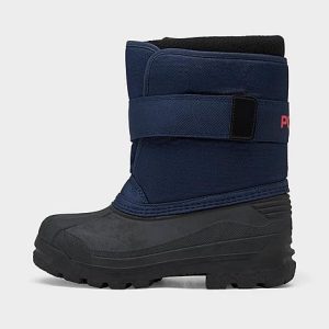 Polo Ralph Lauren Little Kids&apos; Everlee Winter Boots in Blue/Navy Size 13.0 Fleece - 3544766