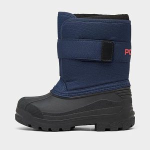 Polo Ralph Lauren Kids&apos; Toddler Everlee Winter Boots in Blue/Navy Size 12.0 Fleece - 3544758