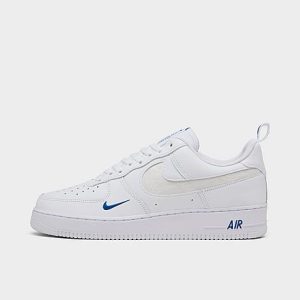 Nike Men&apos;s Air Force 1 &apos;07 LV8 SE Reflective Swoosh Casual Shoes in White/White Size 14.0 Leather - 3216989