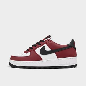 Nike Big Kids&apos; Air Force 1 LV8 Casual Shoes in Red/Team Red Size 7.0 Leather - 3221417