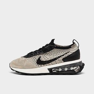 Nike Women&apos;s Air Max Flyknit Racer Casual Shoes in Off-White/Sesame Size 5.0 Suede/Knit - 3215534