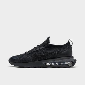 Nike Men&apos;s Air Max Flyknit Racer Casual Shoes in Black/Black Size 12.0 Suede/Knit - 3222680