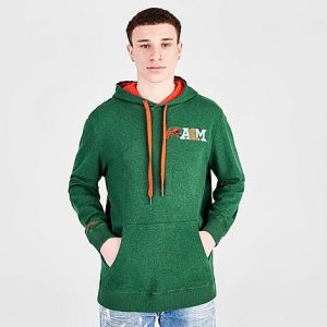 Mitchell And Ness Men&apos;s Florida A & M Rattlers College Classic French Terry Hoodie in Green/Green Size XL 100% Cotton - 5790609