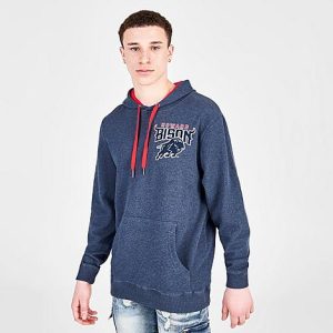 Mitchell And Ness Men&apos;s Howard Bison Classic French Terry Hoodie in Blue/Navy Size 2XL 100% Cotton - 5790625