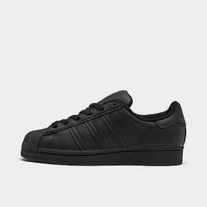 Adidas Big Kids&apos; Originals Superstar Casual Shoes in Black/Core Black Size 7.0 Leather - 2510646
