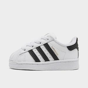 Adidas Kids&apos; Toddler Originals Superstar Casual Shoes in White/White Size 9.0 Leather - 2515026