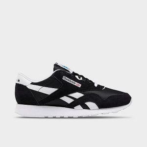 Reebok Men&apos;s Classic Nylon Casual Shoes in Black/Black Size 7.0 - 2993559