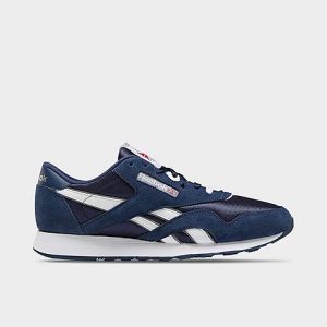 Reebok Men&apos;s Classic Nylon Casual Shoes in Blue/Team Navy Size 7.5 - 2993606