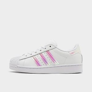 Adidas Girls&apos; Little Kids&apos; Originals Superstar Girls Are Awesome Casual Shoes in White/White Size 13.5 Leather - 5659235
