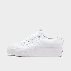 Adidas Women&apos;s Originals Nizza Platform Casual Shoes in White/White Size 10.0 - 2555080