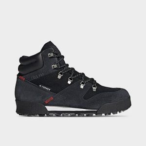 Adidas Men&apos;s Terrex Snowpitch COLD. RDY Hiking Shoes in Black/Core Black Size 11.5 Leather - 3087550