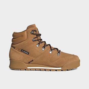 Adidas Men&apos;s Terrex Snowpitch COLD. RDY Hiking Shoes in Beige/Mesa Size 13.0 Leather - 3200515