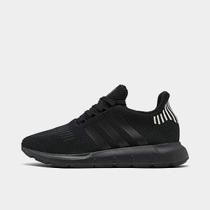 Adidas Women&apos;s Originals Swift Run Casual Shoes in Black/Core Black Size 10.0 Knit - 2509609