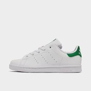 Adidas Little Kids&apos; Originals Stan Smith Casual Shoes in White/Cloud White Size 13.0 - 2990362