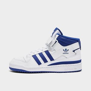 Adidas Men&apos;s Originals Forum Mid Casual Shoes in White/White Size 14.0 Leather - 3020688