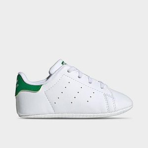 Adidas Infant Originals Stan Smith Casual Crib Shoes in White/Footwear White Size 3.0 Leather - 3071401