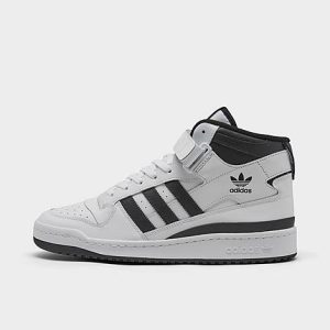 Adidas Men&apos;s Originals Forum Mid Casual Shoes in White/White Size 11.5 Leather - 3023795