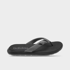 Adidas Men&apos;s Comfort Flip-Flop Thong Sandals in Black/Black Size 12.0 - 3018018