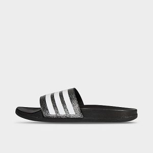 Adidas Big Kids&apos; Adilette Comfort Slide Sandals in Black/Black Size 4.0 - 3097176