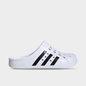 Adidas Men&apos;s Adilette Clog Shoes in White/White Size 12.0 - 3046023