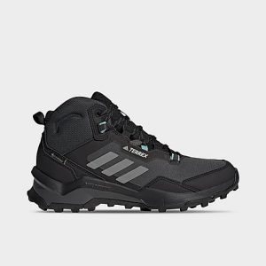 Adidas Women&apos;s Terrex AX4 Mid GORE-TEX Primegreen Hiking Shoes in Black/Black Size 9.5 - 3505926