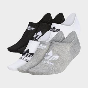 Adidas Women&apos;s Originals Classic Superlite Super-No-Show Socks (6-Pack) in Black/White/Grey/Multi-Color Size Medium Polyester - 8203831