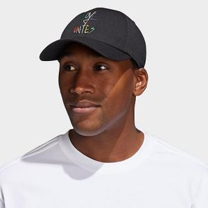 Adidas Originals Pride Relaxed Strapback Hat in Black/Black Polyester - 8204330