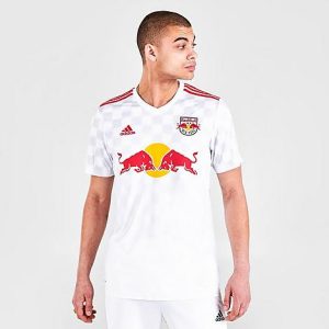 Adidas Men&apos;s New York Bulls 21-22 Home Soccer Jersey in White/White Size Large Polyester/Jersey - 5696757