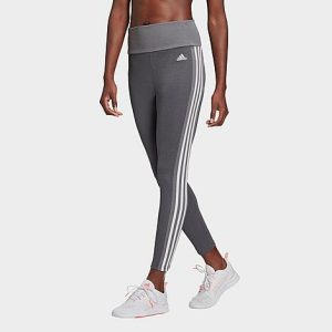 Adidas Women&apos;s Designed To Move High-Rise Cropped Training Tights in Grey/Dark Grey Heather Size XS Polyester/Plastic - 5734481