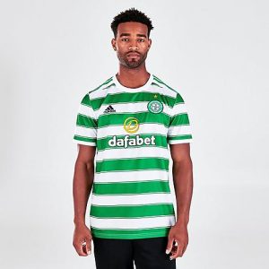 Adidas Men&apos;s Celtic FC 21-22 Home Soccer Jersey in Green/White Size Large Polyester/Jersey - 5798071