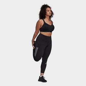Adidas Women&apos;s Own The Run Cropped Training Tights (Plus Size) in Black/Black Size 3XL Polyester/Knit - 5824651