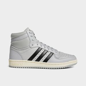 Adidas Men&apos;s Top Ten RB Casual Shoes in Grey/Grey Size 9.0 Leather - 3544071