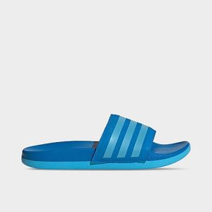 Adidas Big Kids&apos; Adilette Comfort Slide Sandals in Blue/Blue Rush Size 6.0 - 3187565