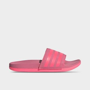 Adidas Girls&apos; Big Kids&apos; Adilette Comfort Slide Sandals in Pink/Rose Tone Size 6.0 - 3187737