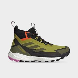 Adidas Men&apos;s Terrex Free Hiker 2 GORE-TEX Hiking Shoes in Green/Pulse Olive Size 13.0 - 3549729