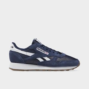 Reebok Men&apos;s Classic Leather Casual Shoes in Blue/Vector Navy Size 11.5 - 3205452