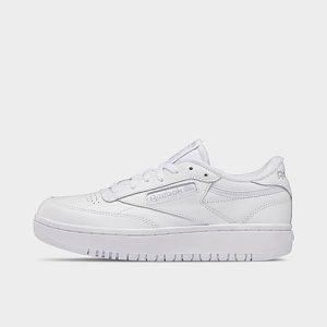 Reebok Women&apos;s Club C Double Platform Casual Shoes in White/ Size 11.0 Leather - 3093432
