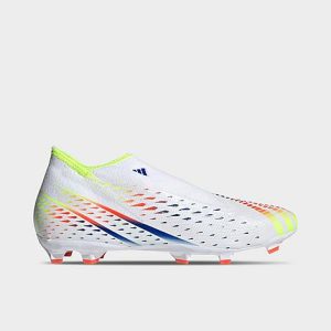 Adidas Men&apos;s Predator Edge.3 Laceless Firm Ground Soccer Cleats in White/White Size 12.0 - 3549651