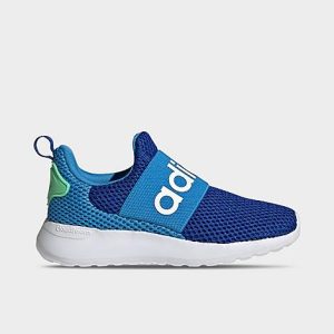 Adidas Big Kids&apos; Essentials Lite Racer Adapt 4.0 Casual Shoes in Blue/Royal Blue Size 7.0 - 3503104