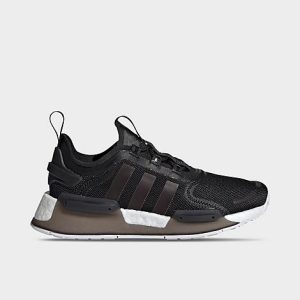 Adidas Big Kids&apos; Originals NMD R1 V3 Casual Shoes in Black/Core Black Size 4.5 Fiber - 3545357