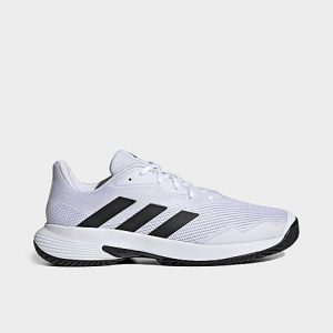 Adidas Men&apos;s Courtjam Control Tennis Shoes in White/White Size 14.0 Lace - 3191822