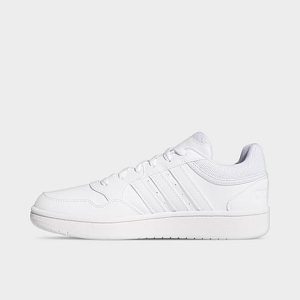 Adidas Women&apos;s Hoops 3.0 Low Classic Vintage Casual Shoes in White/Cloud White Size 10.5 Leather - 3504925