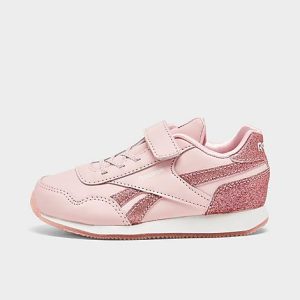 Reebok Girls&apos; Toddler Royal Classic Jogger 3 Casual Shoes in Pink/Porcelain Pink Size 10.0 Leather - 3174861