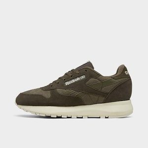 Reebok Women&apos;s Classic Leather SP Fall Vibes Casual Shoes in Green/Army Green Size 11.0 Leather/Suede - 3224983