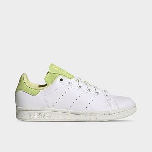 Adidas Big Kids&apos; Originals Stan Smith Recycled Casual Shoes in White/Cloud White Size 6.5 Leather - 3545537