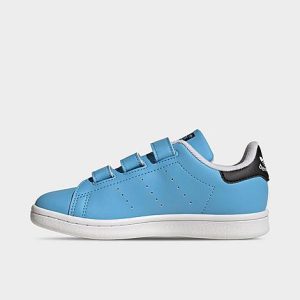Adidas Little Kids&apos; Originals Stan Smith Recycled Casual Shoes in Blue/Pantone Size 13.0 Leather - 3543035