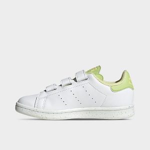 Adidas Little Kids&apos; Originals Stan Smith Recycled Casual Shoes in White/Cloud White Size 13.5 Leather - 3543024
