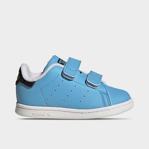 Adidas Kids&apos; Toddler Originals Stan Smith Stretch Lace Recycled Casual Shoes in Blue/Pantone Size 10.0 Leather - 3545827