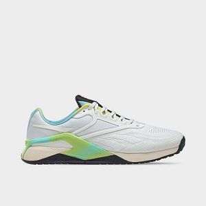 Reebok Men&apos;s Nano X2 Training Shoes in Off-White/Opal Glow Size 13.0 Knit - 3512308